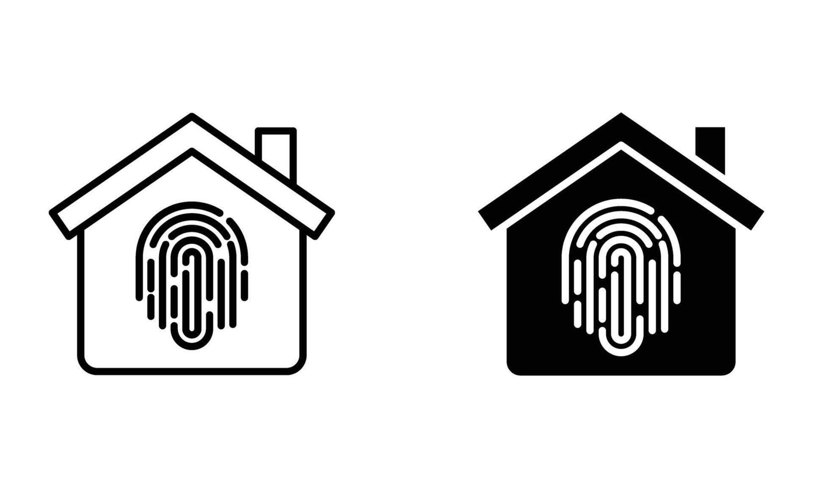 house with fingerprint vector
