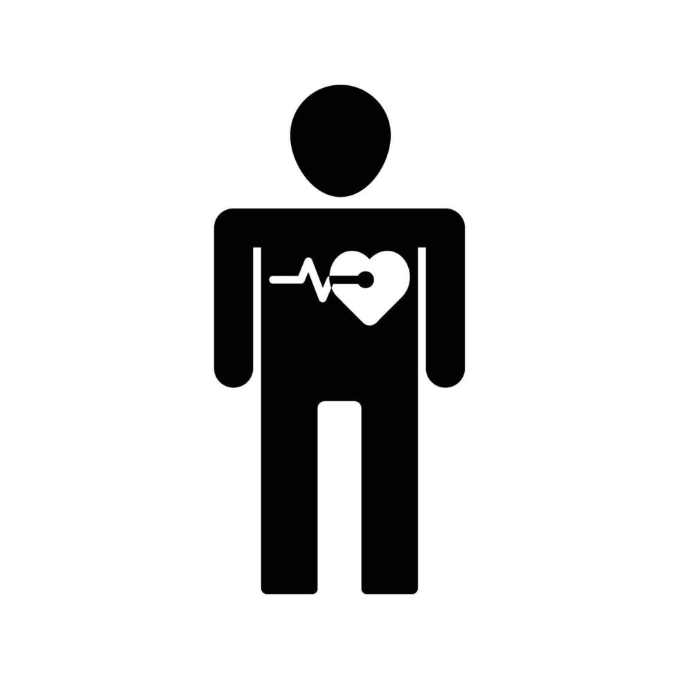 A person with heartbeat vector