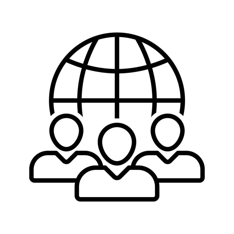 globe with people vector