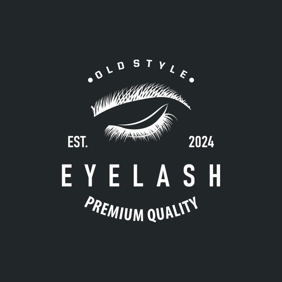 Eyelash Logo Simple Design Template vector
