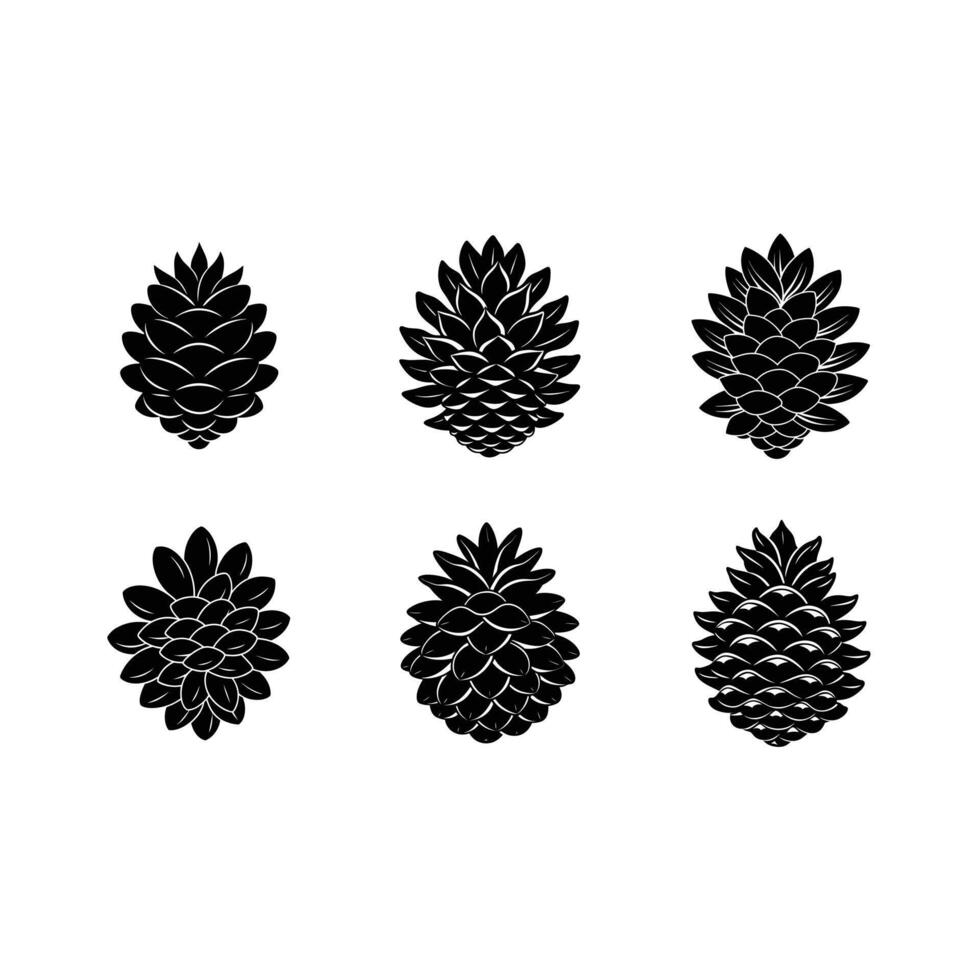 Pine Nuts and Line Art Design Graphics for Creative Projects vector