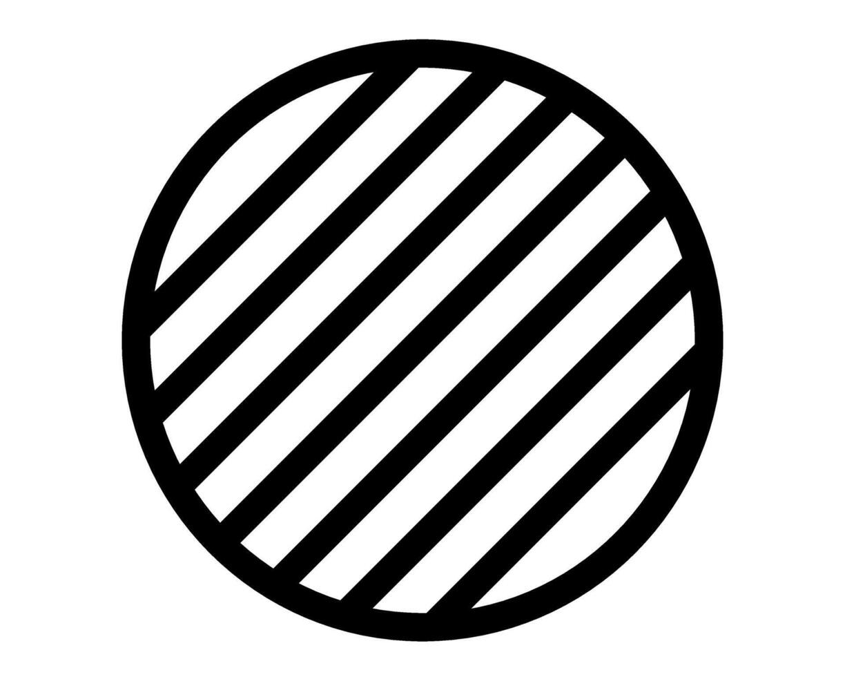 a black and white striped oval with a white background vector