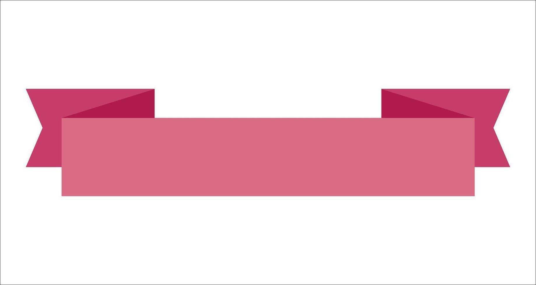 a pink ribbon on a white background vector