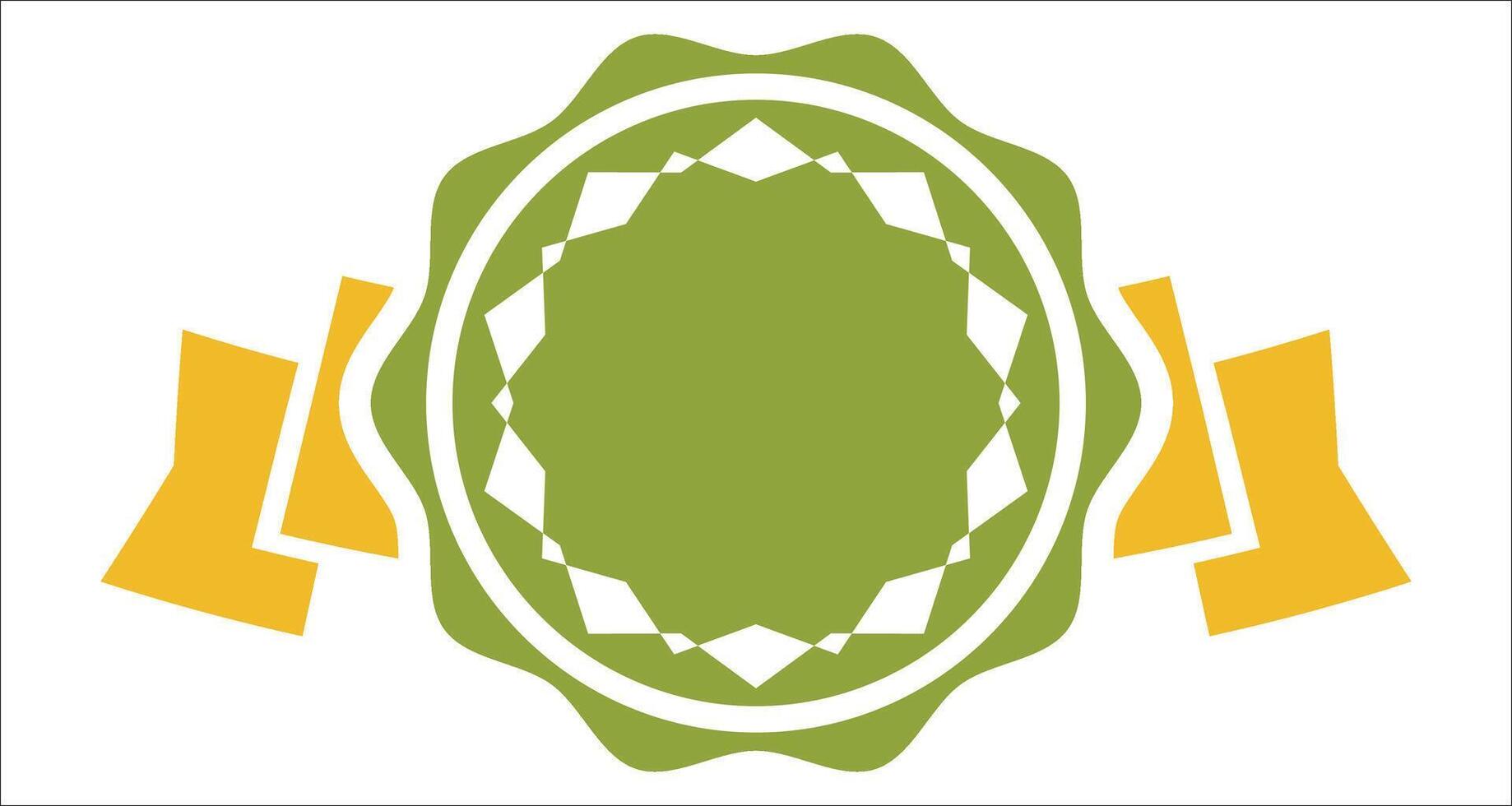 a green and yellow logo with a diamond shape vector