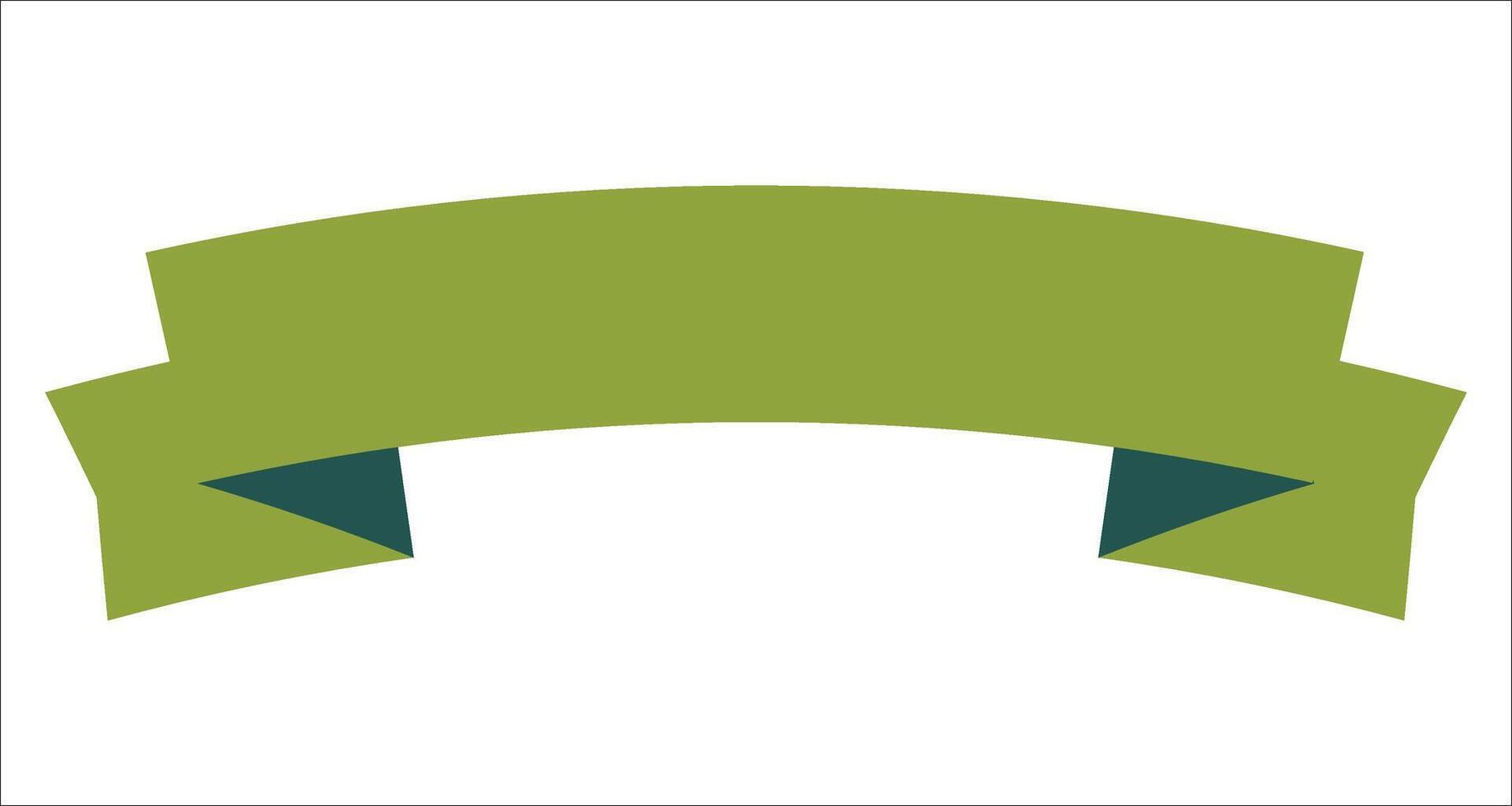 a green ribbon with a white background vector
