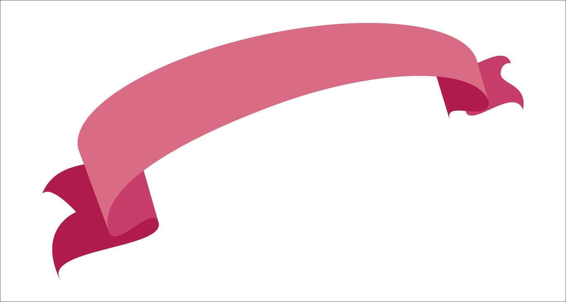 a pink ribbon on a white background vector