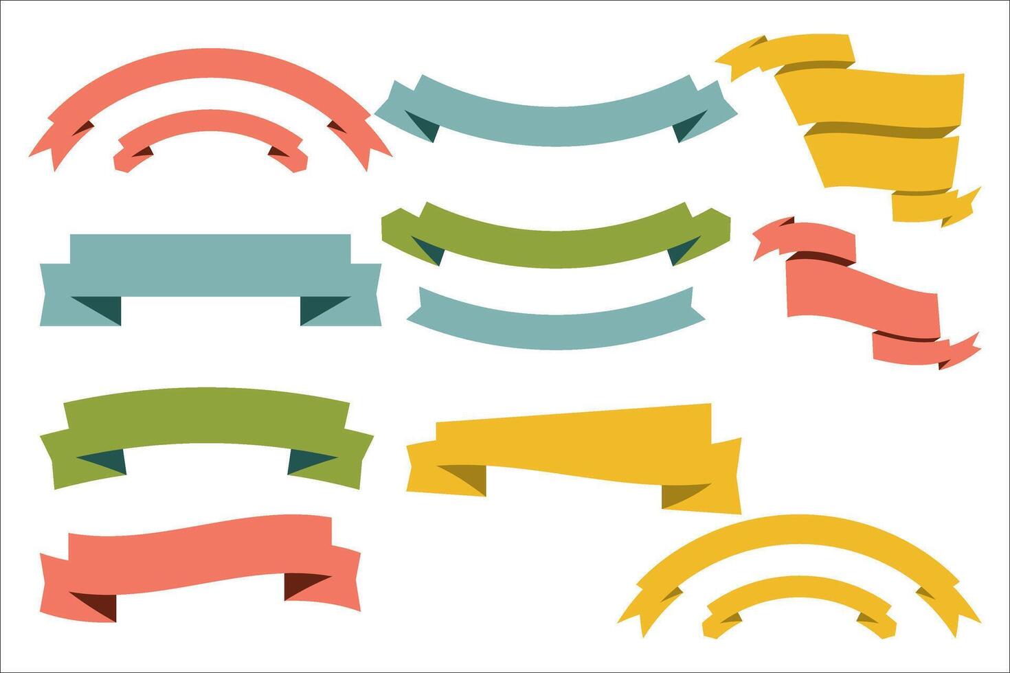 ribbons and banners vector