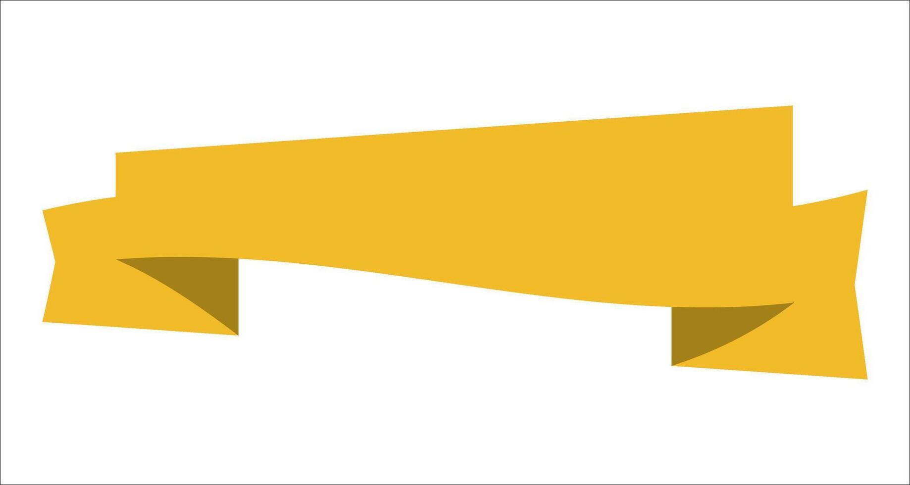 yellow ribbon icon vector