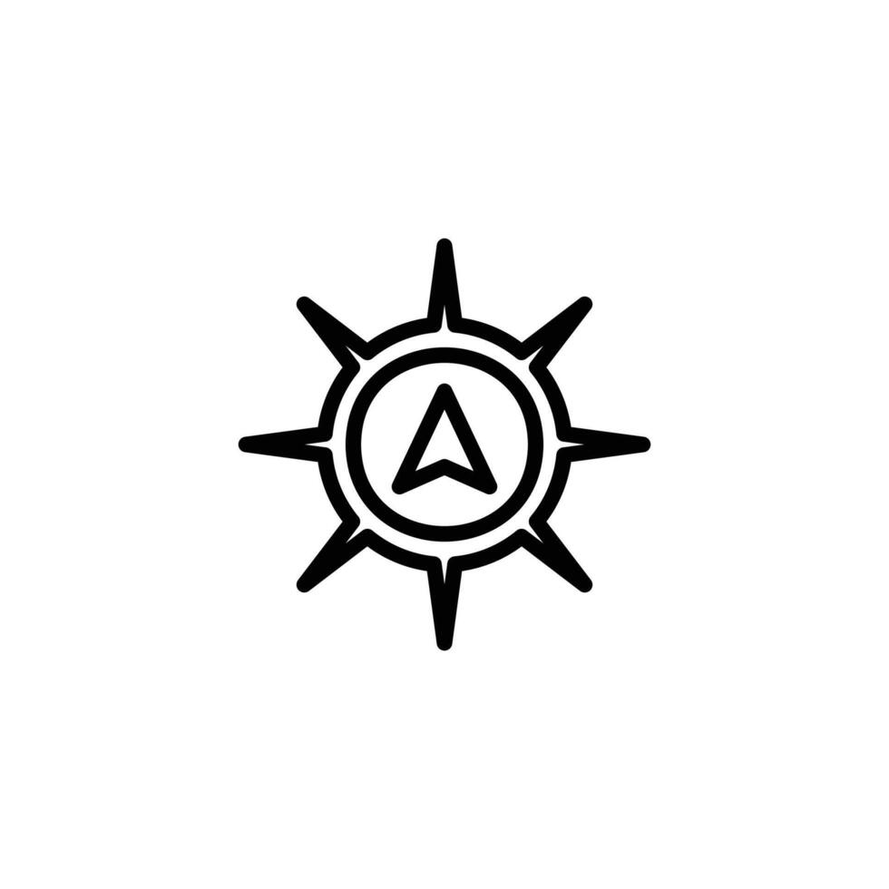 Navigation icon or logo design isolated sign symbol illustration - high quality line style icon suitable for designers, web developers, displays and websites vector