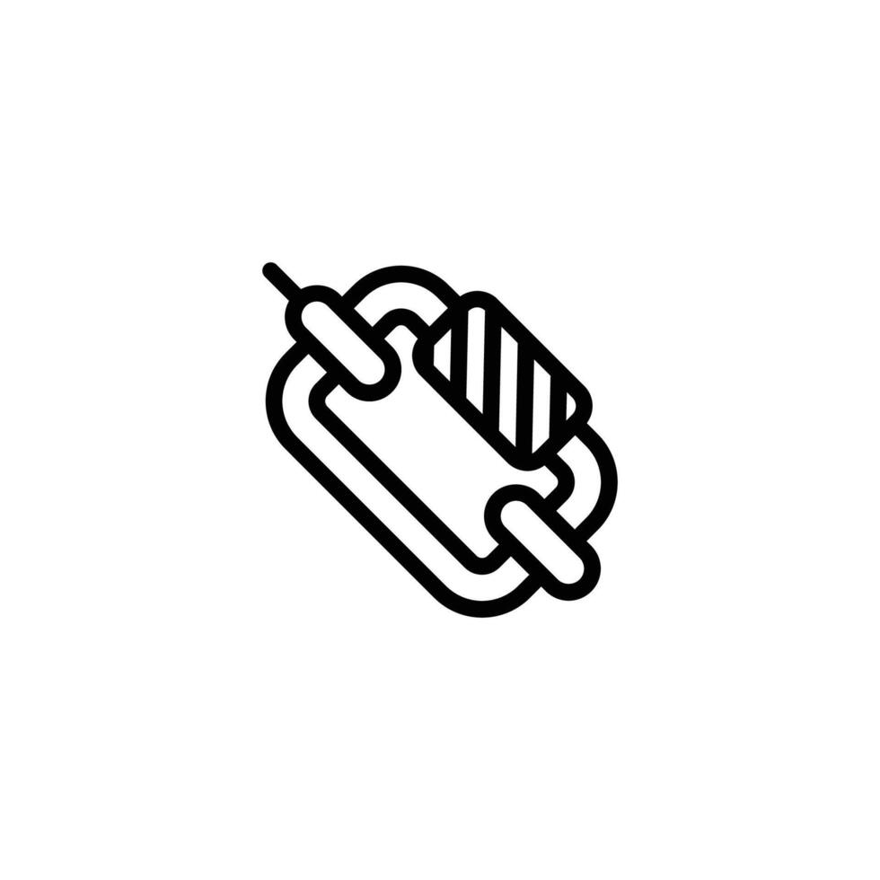 Rappelling icon or logo design isolated sign symbol illustration - high quality line style icon suitable for designers, web developers, displays and websites vector