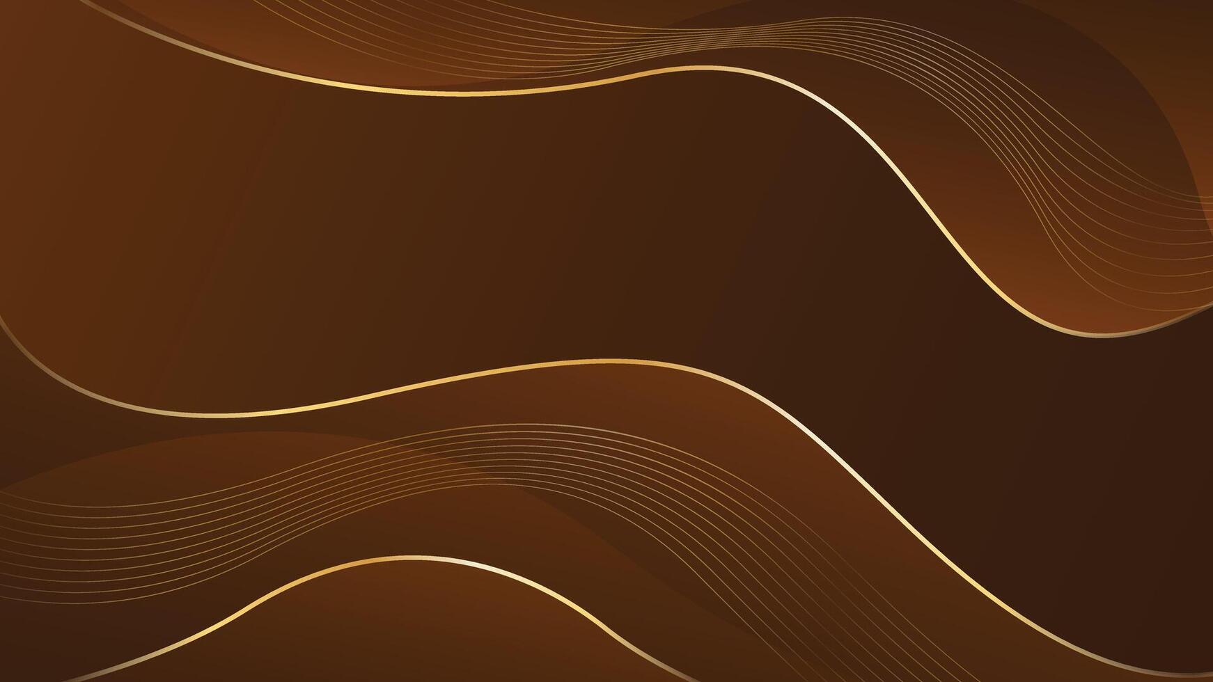 Luxurious dark brown abstract wave background. vector