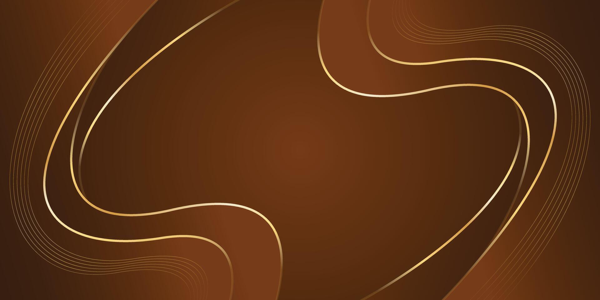 abstract background with gold lines and curves vector