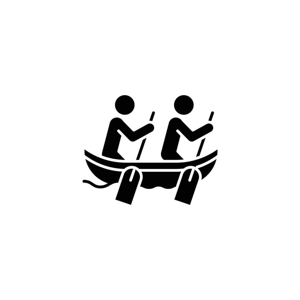 Rafting icon or logo design isolated sign symbol illustration - high quality line style icon suitable for designers, web developers, displays and websites vector