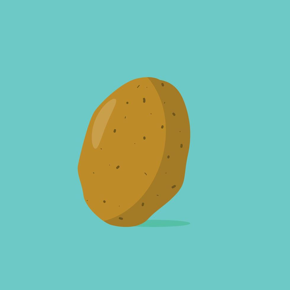 Potato illustration. Minimalistic flat illustration of popular root vegetable - young potato. vector