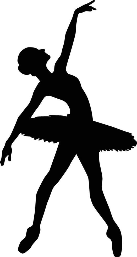 silhouette of ballerina isolated on white vector