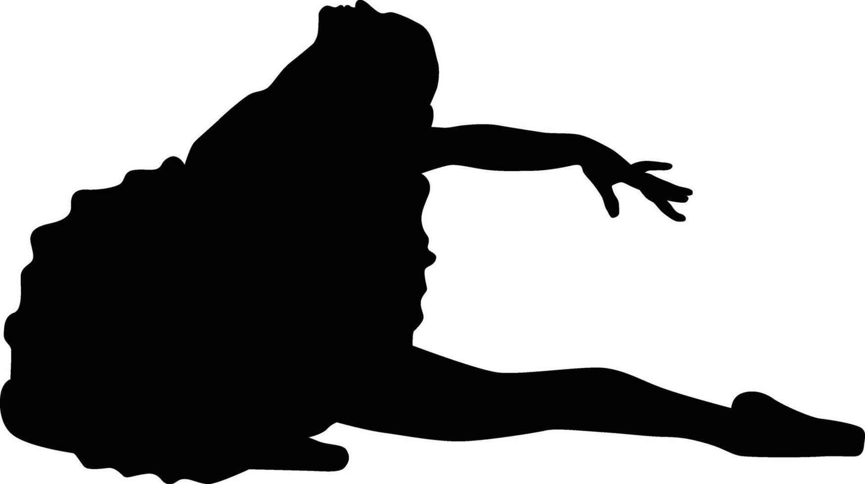 pose of ballerina silhouette vector