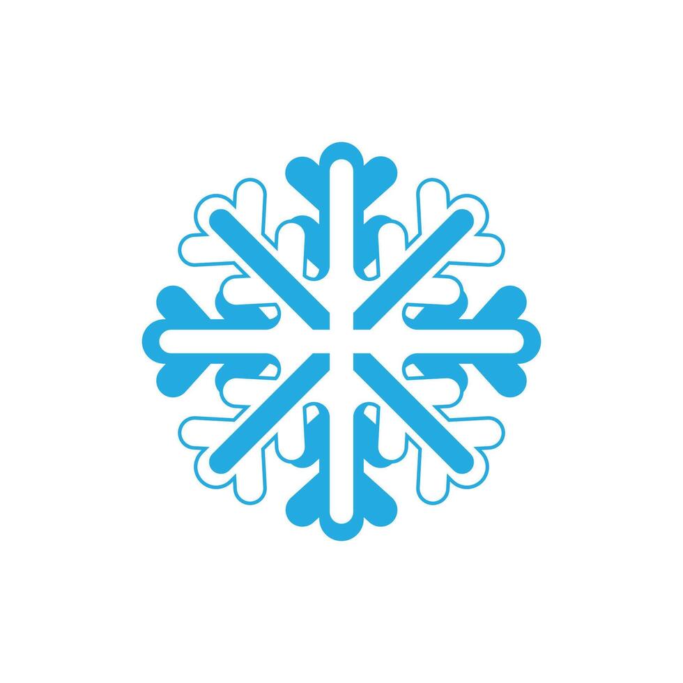Snowflake Winter Icon Template Illustration vector