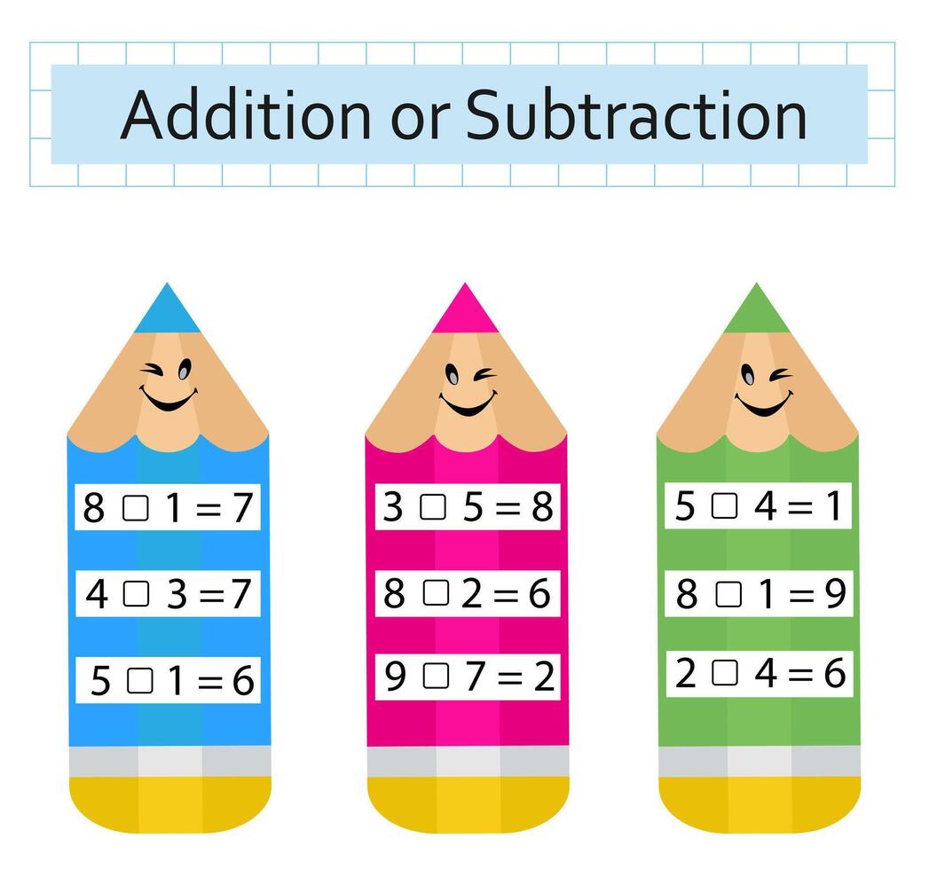 Math activity for kids. Developing numeracy skills. Number range up to 10. vector