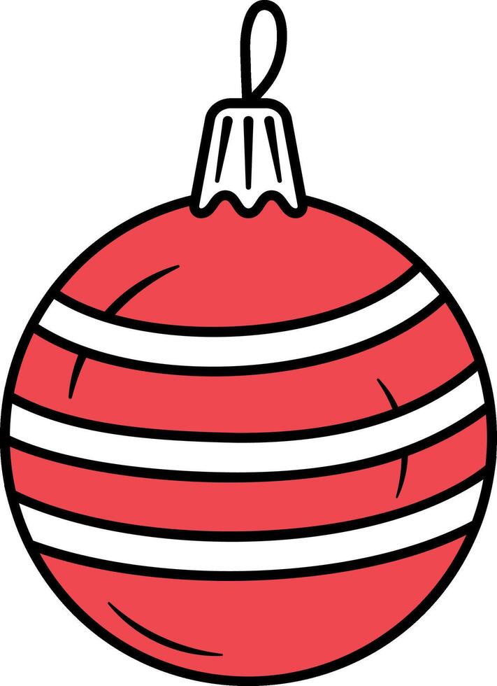 Christmas ball or New Year decoration for Christmas tree or without background vector