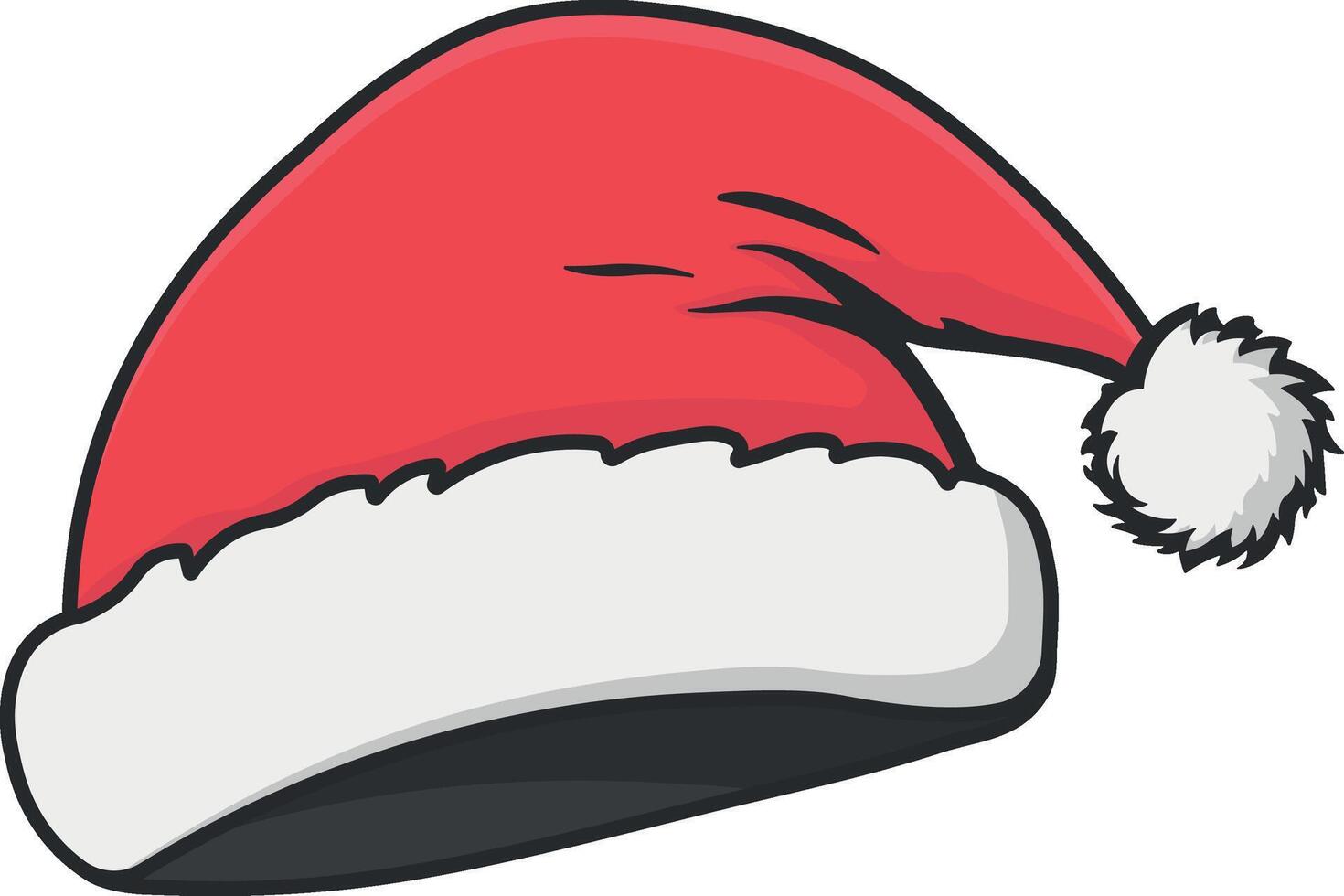 Santa Claus hat without background vector