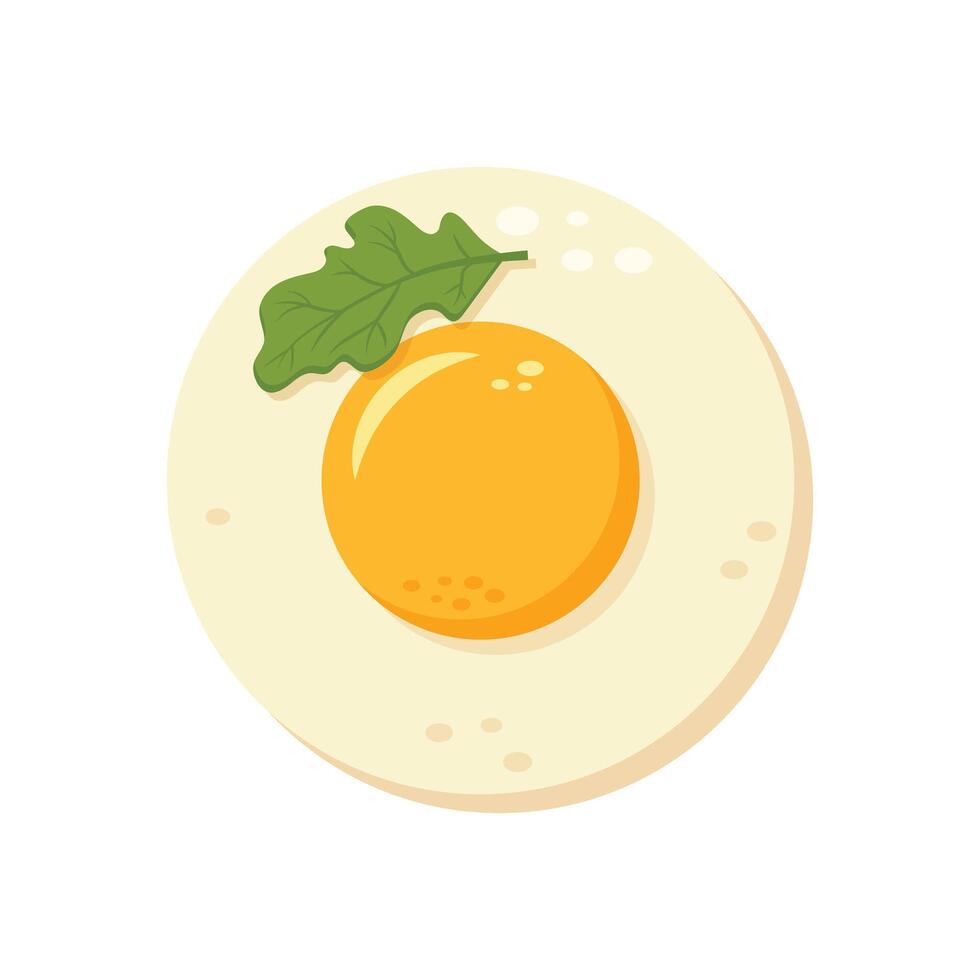 Fried egg icon in flat style. Omelet illustration on isolated background. Healthy food sign business concept. vector