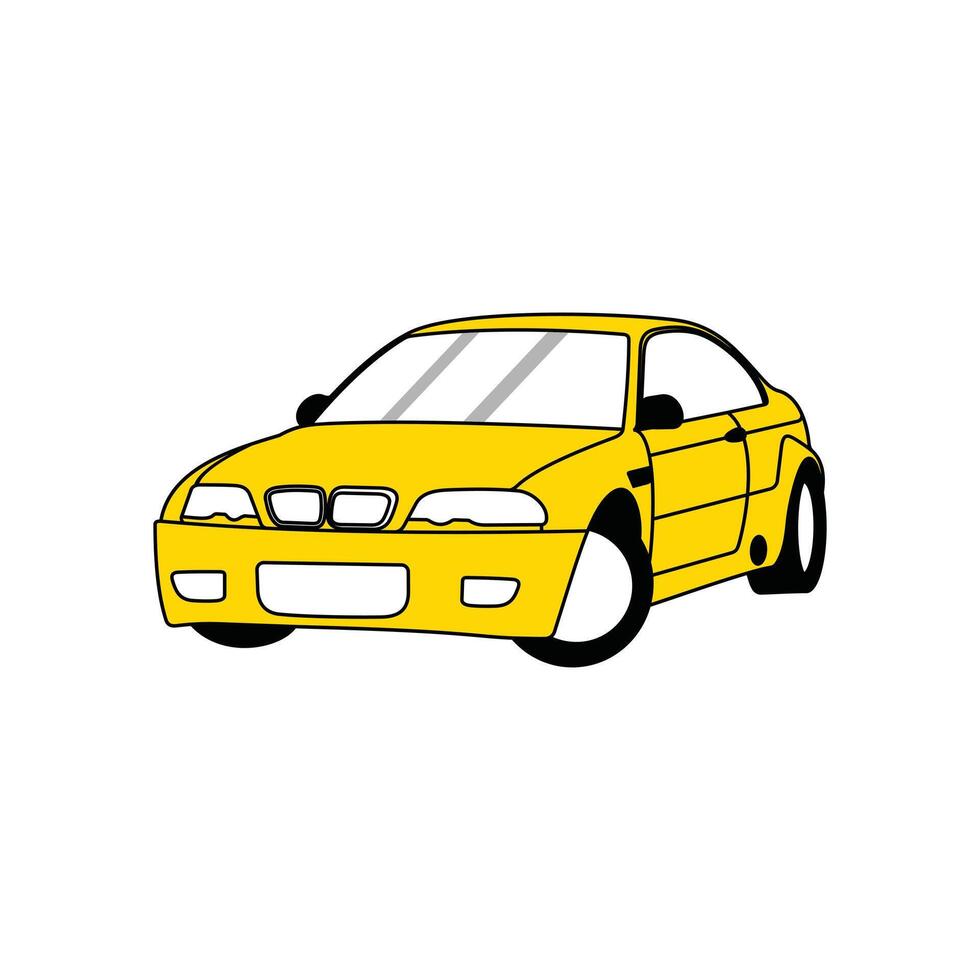 Yellow Car illustration design template, vehicle for your industry, brand, and etc, suitable for your company vector