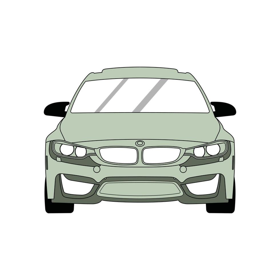 of Car view from front design template, vehicle for your industry, brand, and etc, suitable for your company vector