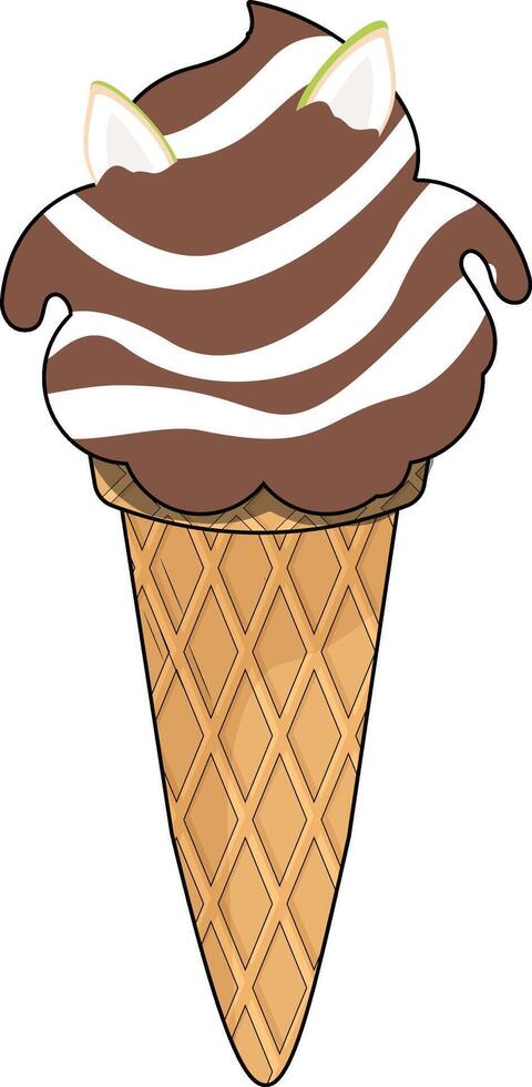Cone Ice Cream illustration vector