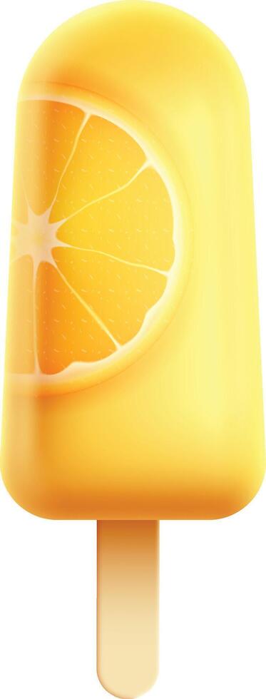 Summer Orange Ice Cream Illustration vector