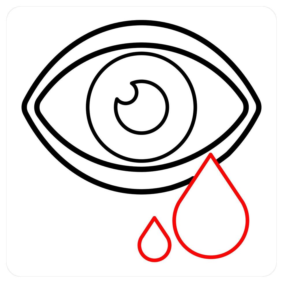 Tears and eye icon concept vector