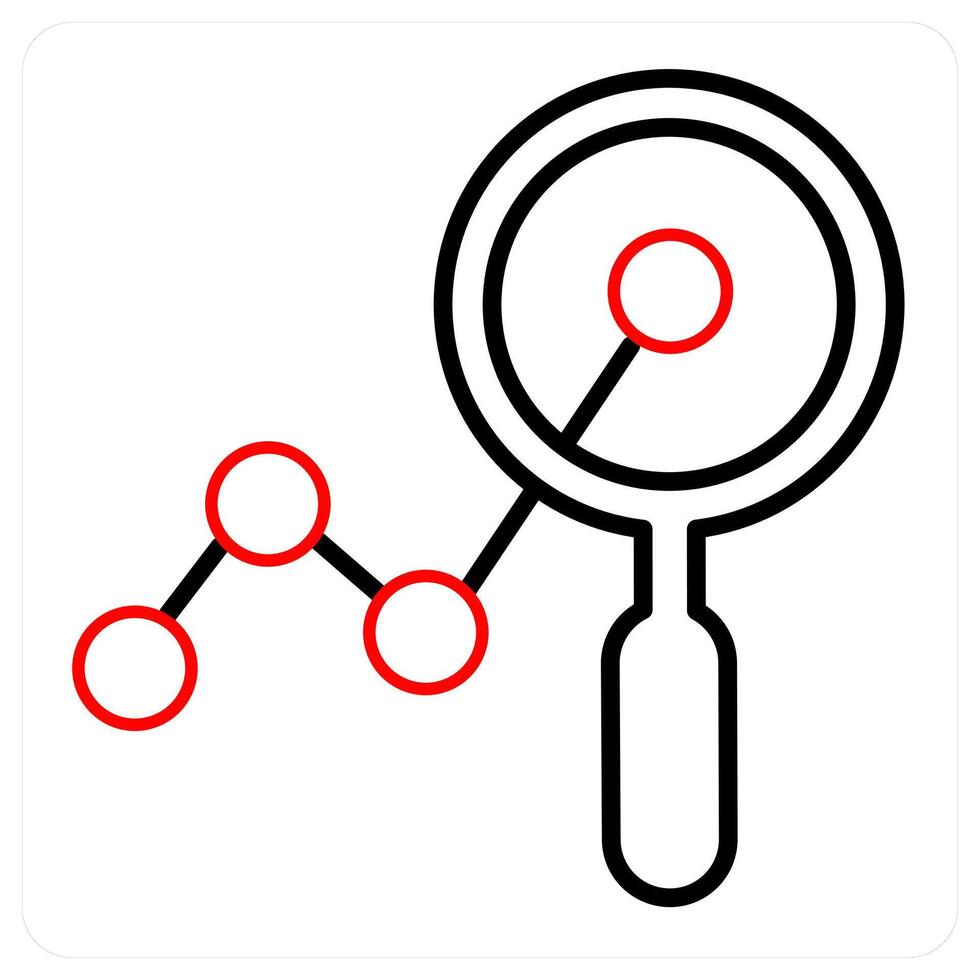 Analytics and search trends icon concept vector