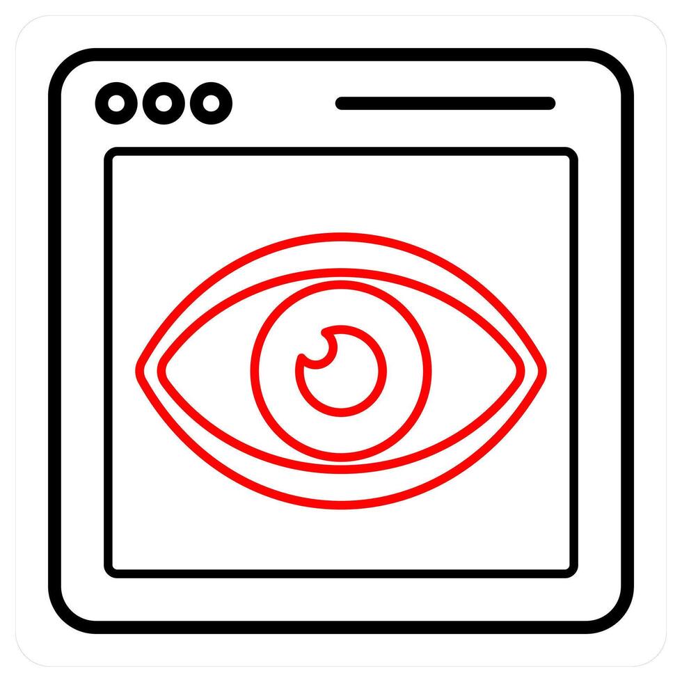 Site Vision and online icon concept vector