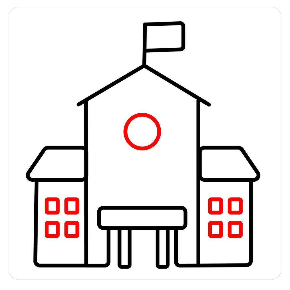School and building icon concept vector