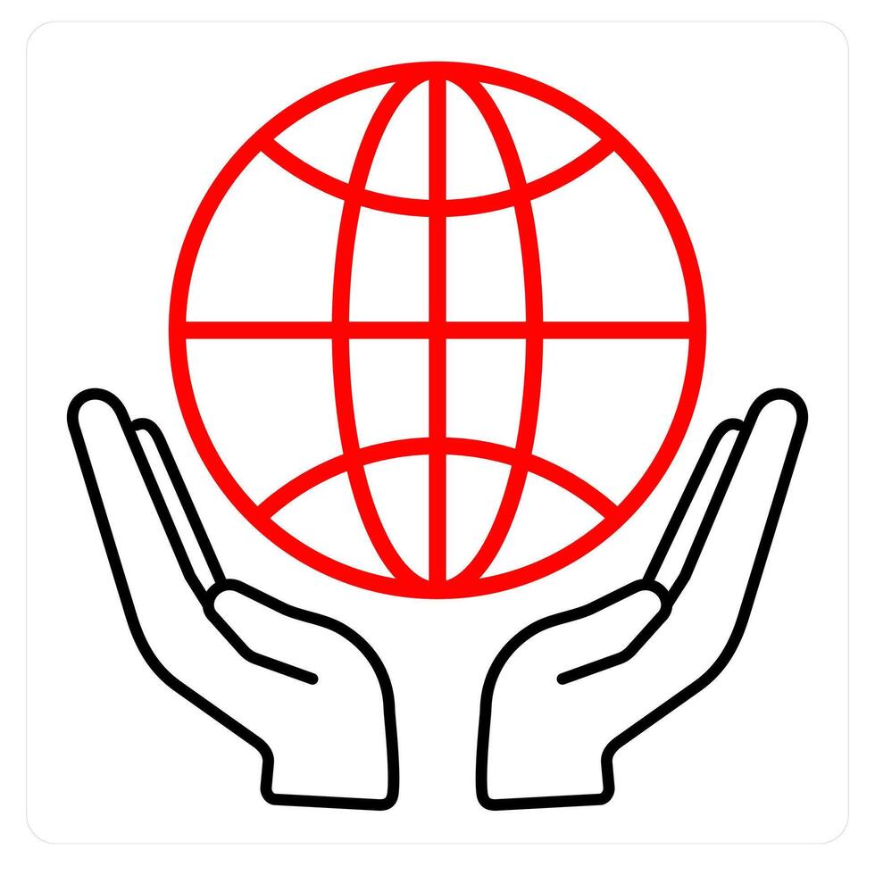 Save Earth and earth icon concept vector
