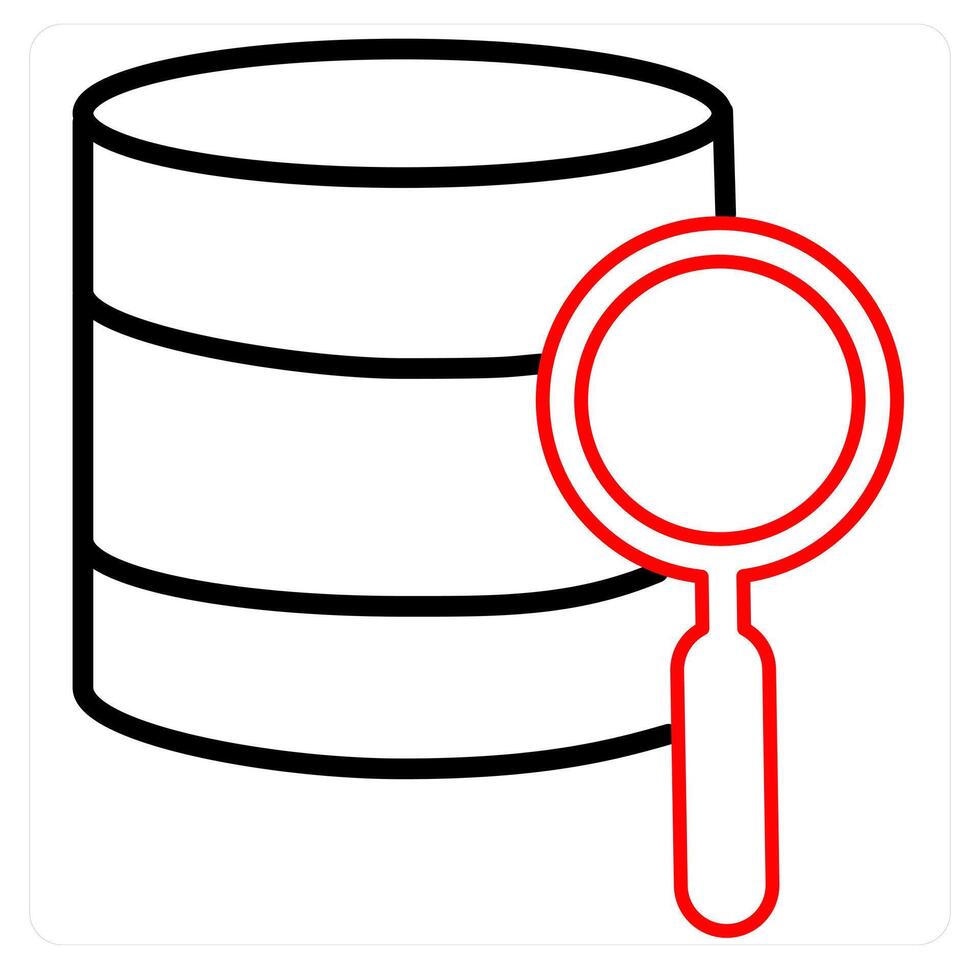 Database Search and search icon concept vector