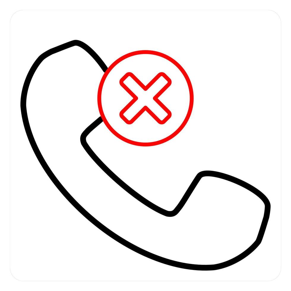 Wrong Call and wrong icon concept vector
