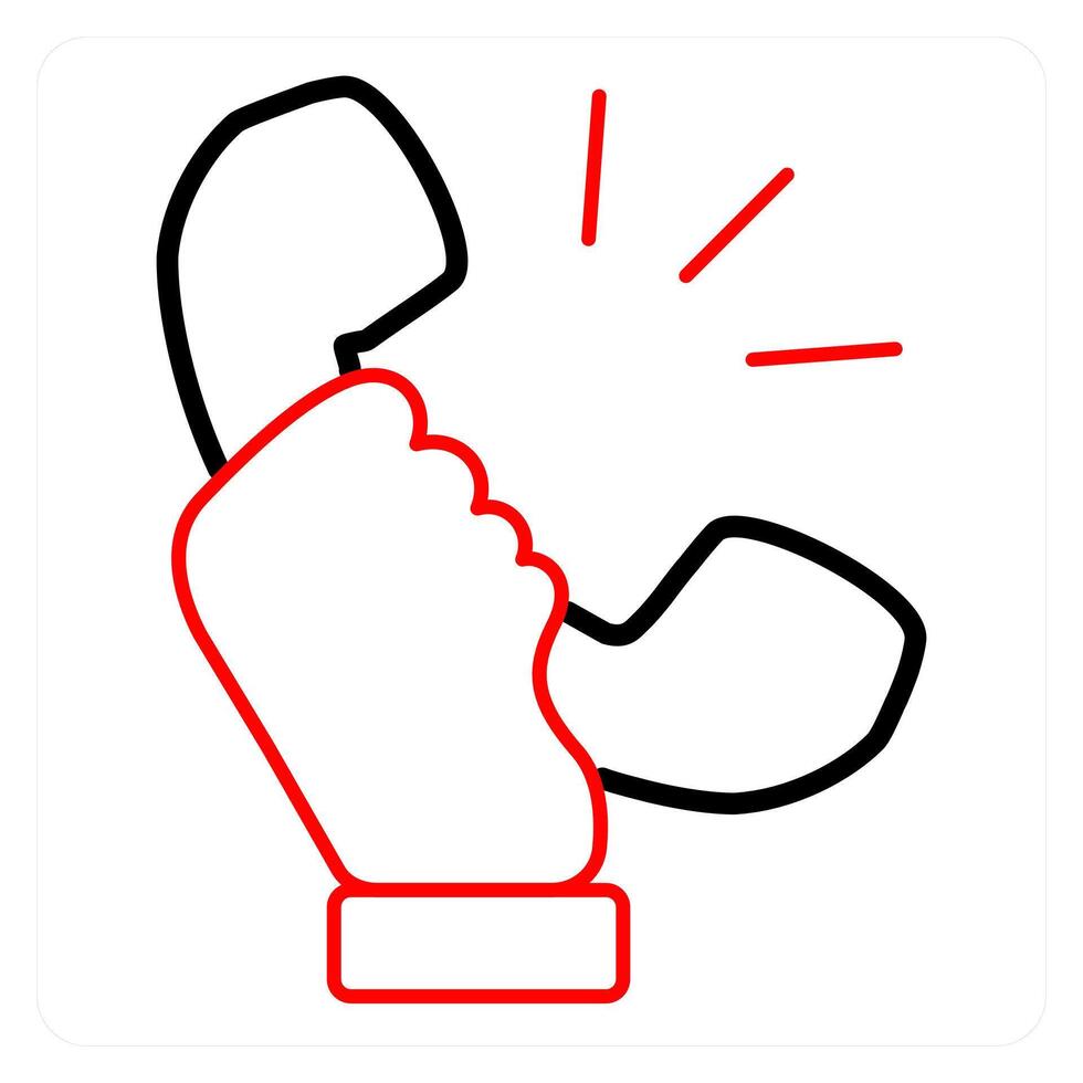 Receiver and phone icon concept vector
