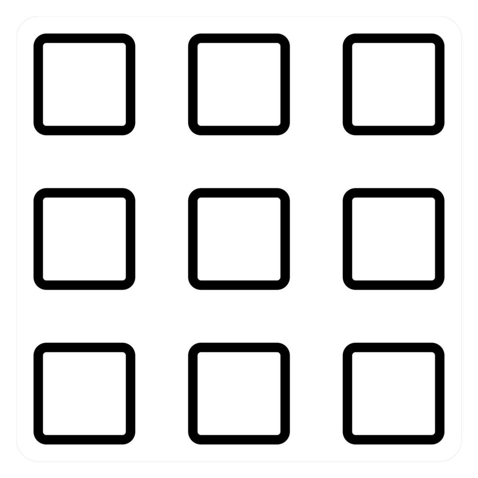 Square Grid and grid icon concept vector