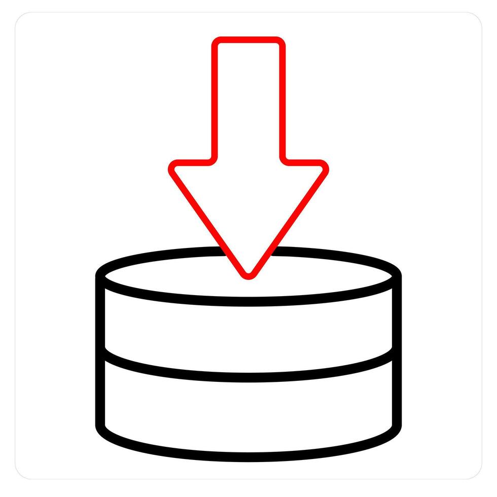 Server Download and database icon concept vector