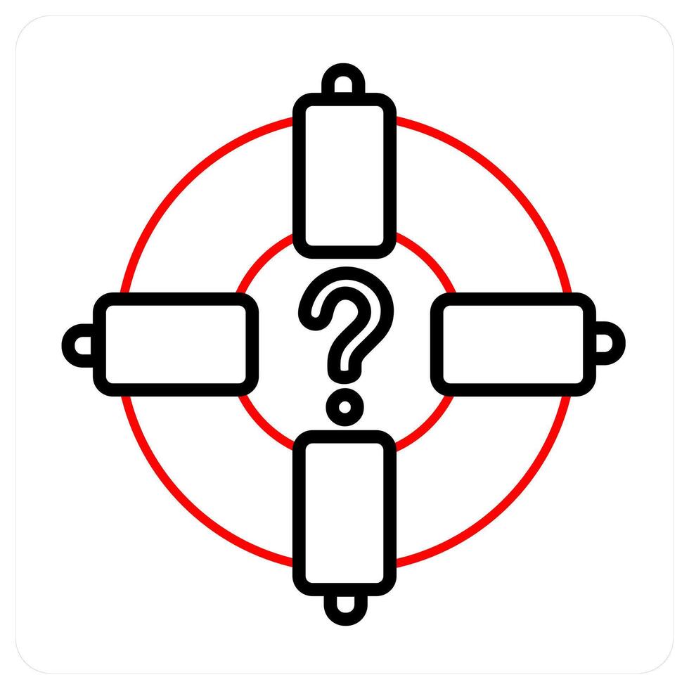 Target and help support icon concept vector