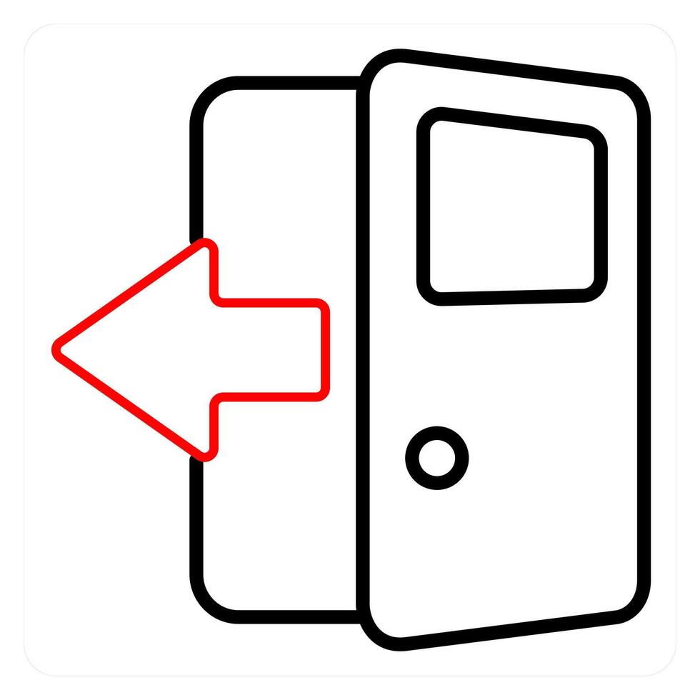 Exit Door and exit icon concept vector