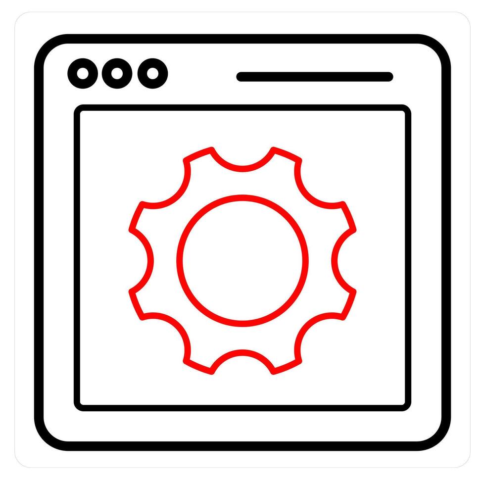 Webpage Settings and internet icon concept vector