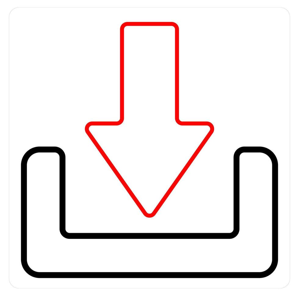 Download and arrow icon concept vector