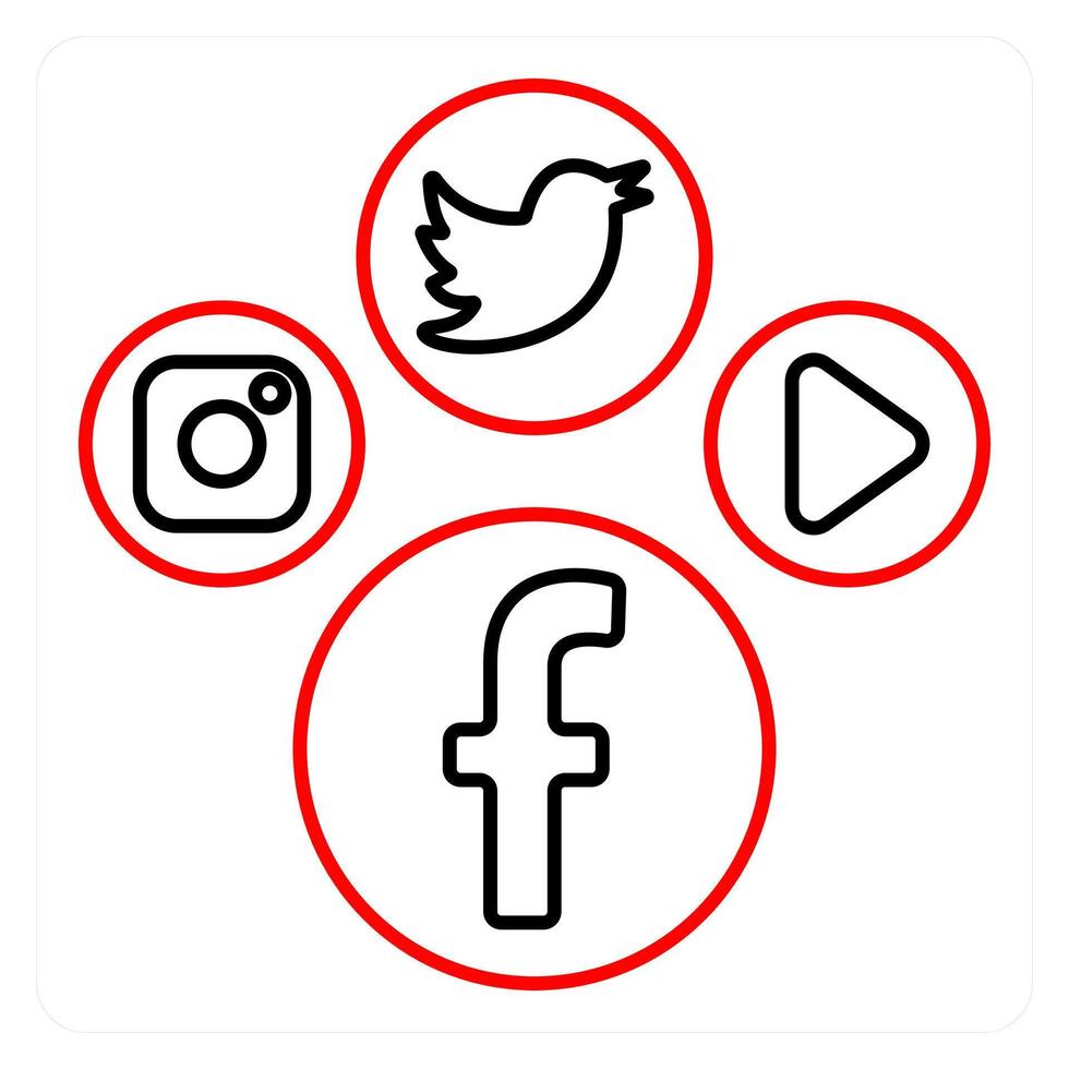 Social Media and apps icon concept vector