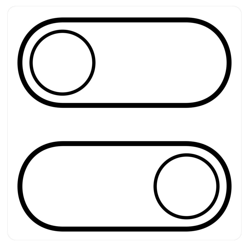 Toggle Switch and power icon concept vector