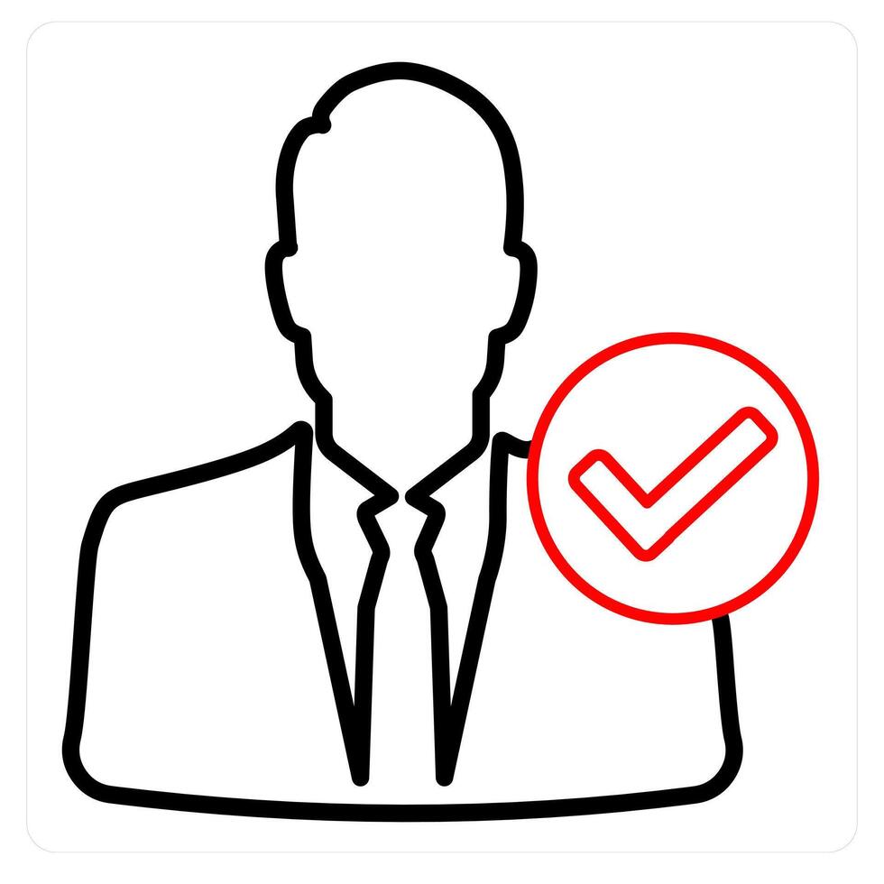 Verified User and check icon concept vector