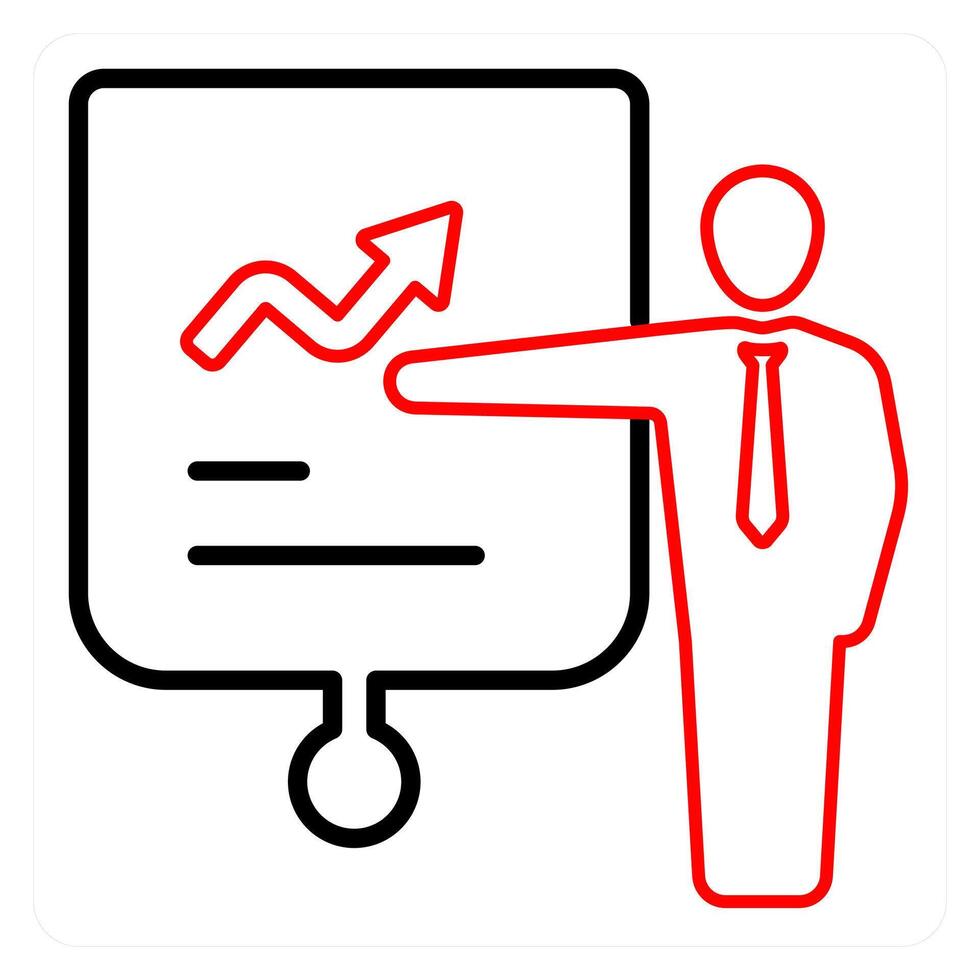 Presentation and graph icon concept vector