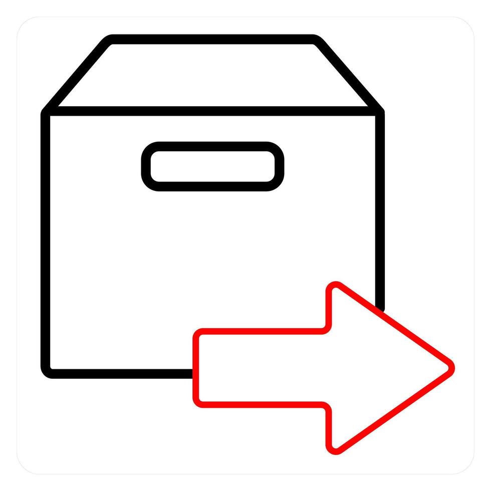 Forward Parcel and parcel icon concept vector