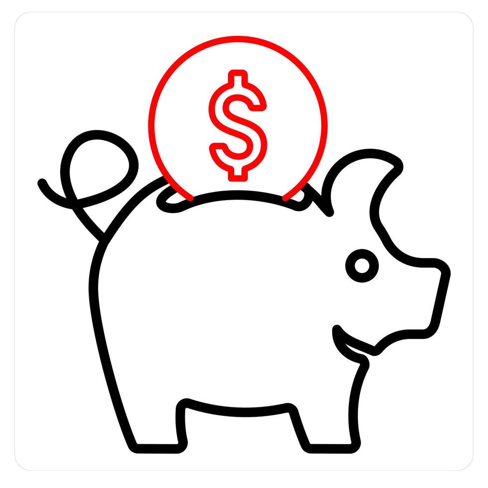 Piggy Bank Savings and save money icon concept vector