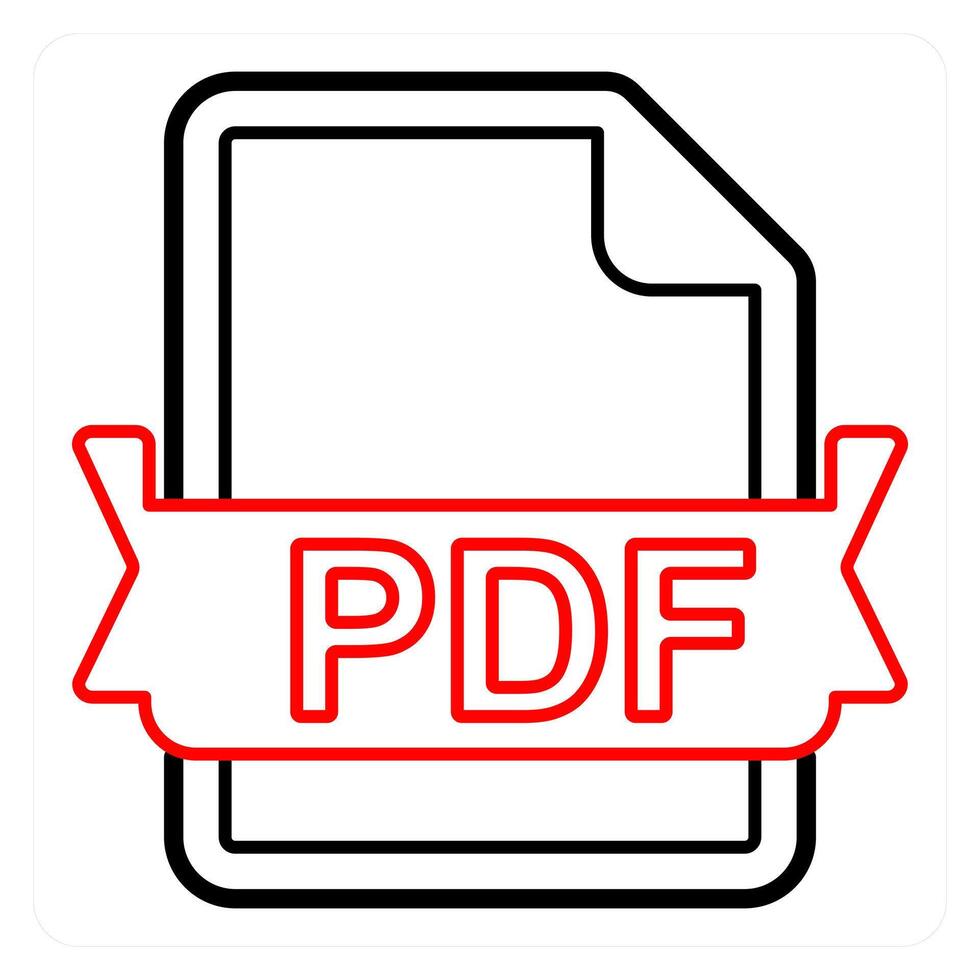 PDF file and file icon concept vector
